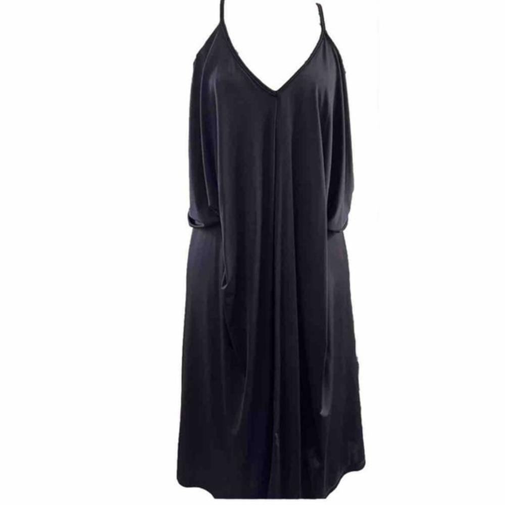 New Boston Proper Halter Blouson Short Dress